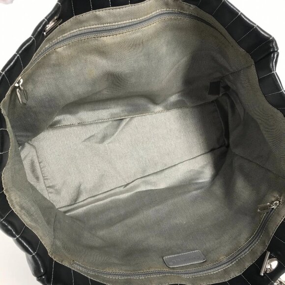 CHANEL CC CC Mark logo stripe Double Chain Shoulder Tote Bag - Picture 2 of 15